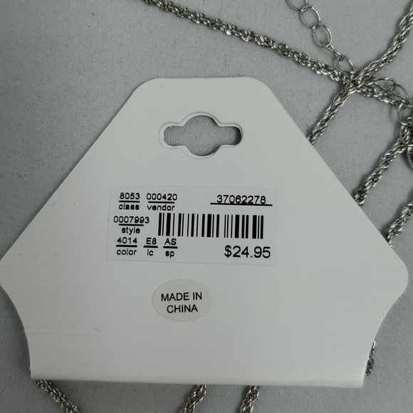 Christopher & Banks Navy/aqua tassel necklace - Picture 5 of 5